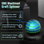 Luminous Desk Spinning Toys for Kids Adults, Metal Optical Illusion Fidget Spinner, Glow in The Dark Kinetic Sterss Ball, Stress Relief ADHD Gifts for Office Classroom Boys Girls Boyfriend