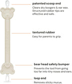 oogiebear BearPair Silicone Bulb Baby Nasal Aspirator and Ear & Nose Syringe, Safely Sucks Snot and Removes Mucus, Cleanable and Reusable, Grey