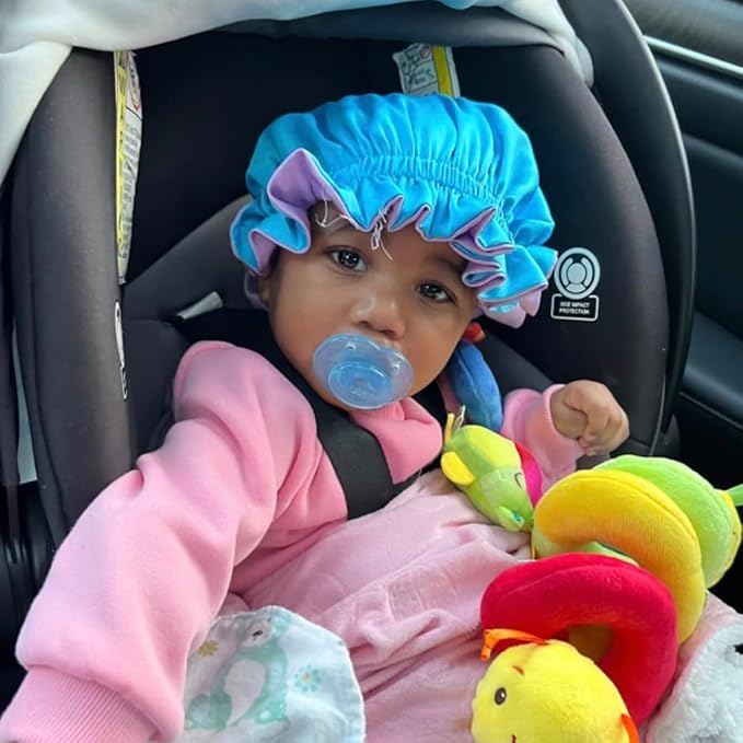 AKISS Baby Infant Newborn Toddler Satin Silk Hair Bonnet for Baby Girl Boy Sleeping Kids Cap Hat