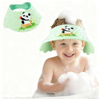 Baby Shower Cap Shield - Adjustable Waterproof Shower Visor for Kids, Soft Baby Hair Washing Shield with Ear Protection, Perfect for Toddlers & Children (giant panda)