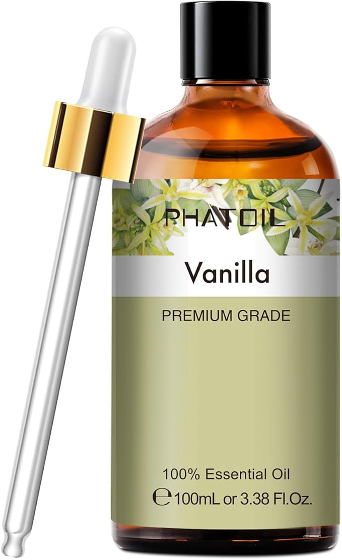 PHATOIL Vanilla Essential Oil 100ML, Vanilla Essential Oils for Diffuser, Humidifier, Aromatherapy, Sleep, Relax