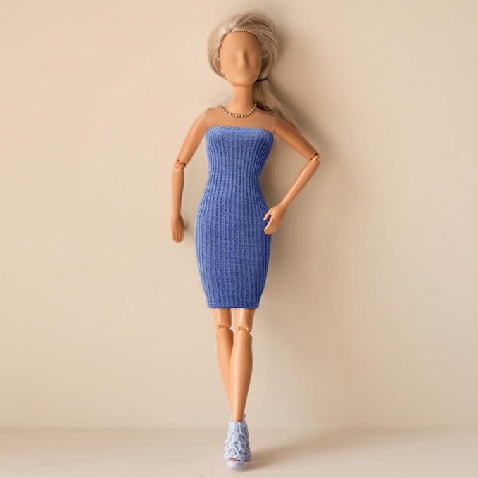 Bencailor 6 Pcs Doll Clothes and Accessories for 11.8 Inch Including Summer Tops Swimwear Robe T-Shirt Dress Winter Coat Jacket Outfit Girl Birthday Gift(Bright Color,11.8 Inch Doll)