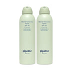 Pipette Baby Mineral Sunscreen Spray SPF 30, Broad Spectrum with Non-Nano Zinc Oxide, Water Resistant UVB/UVA Non-Toxic Sun Protection for Kids & Sensitive Skin, 6 oz (2 pack)