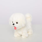 CU-MATE Plush Interactive Maltese Simulation Dog-Realistic Puppy Electronic Toy Dog with Walking/Barking/Wagging Tail/Talking-Like Real Robotic Present