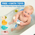 Baby Bath Seat for Babies 6 Months & Up Sitting Up | Non-Slip Bath Seat with Safety Suction Cups & Temperature Alert, Baby Bath Seat for Tub, Shower & Bathtub (Blue)