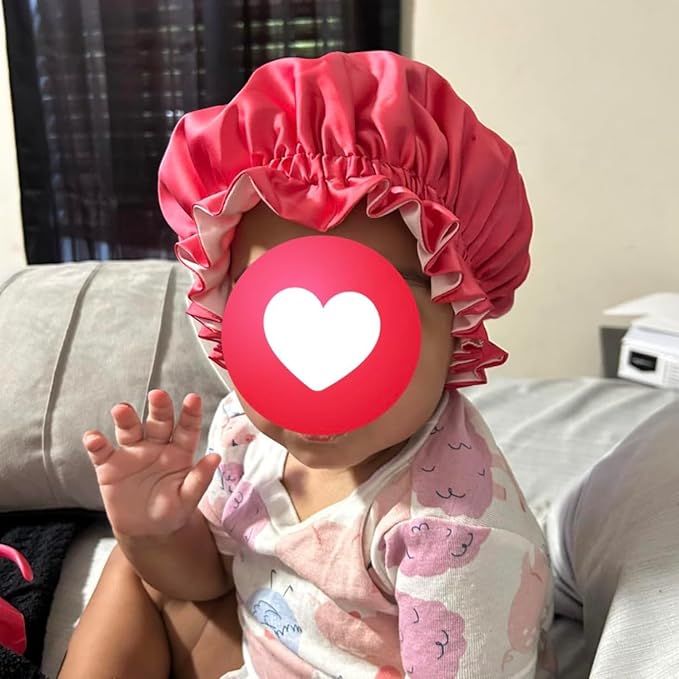 AKISS Baby Infant Newborn Toddler Satin Silk Hair Bonnet for Baby Girl Boy Sleeping Kids Cap Hat