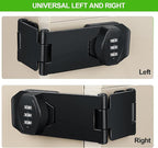 1 Pack Password Rotary Hasp Locks, Collapsible Solid 304 Stainless Steel File Cabinet Lock Desk Drawer Lock, for 90 Degree and 180 Degree Drawers, Dabinets, Doors, Flip Barn Door, Outdoor (Black)