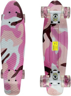 Skateboards Complete 22 Inch Mini Cruiser Retro Skateboard for Kids Boys Youths Beginners