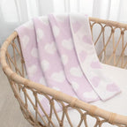 Living Textiles Purple Hearts Chenille Soft Baby Blanket Reversible Premium Cozy Fabric for Best Comfort - for Infant,Toddler,Newborn,Nursery,Boy,Unisex,Throw,Crib,Stroller,Gift, Purple Heart 40x30