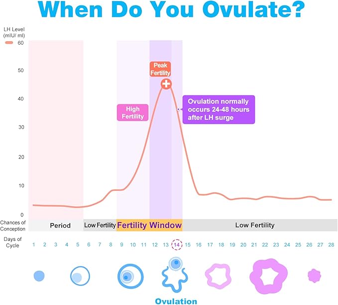 Easy@Home 50 Ovulation Test Strips and 20 Pregnancy Test Strips Combo Kit, (50 LH + 20 HCG)-Package May Vary