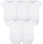 Gerber baby-boys 5 Pack Onesies Multi-packs Bundle Interlock 180 Gsm