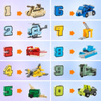 Number Transforming Toys, Alpha Bot Military Transforming Robet Toy for Tollders Montessori Teaching, School Classroom STEM Learnnig Toys for Boys 3 4 5 Years Old