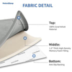 Baby Play Mat for Floor,1.3" Thick Elasti-Foam 74×50 Playpen Mat for Toddlers Infant Kids,Water-Repellent Soft Coral Velvet for Tummy Time, Non-Slip Backing for Crawling,Tatami Style(Light Grey)