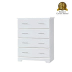 Storkcraft Brookside 4 Drawer Dresser (White) – GREENGUARD Gold Certified, Nursery Dresser for Kids Bedroom, Chest of Drawers