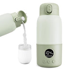 Portable Bottle Warmer for Travel, 2-Min Fast Heating Baby Bottle Warmer,12.8oz Formula Container to Go for Breastmilk, Formula Dispenser with Long-Lasting Keep Warm Function