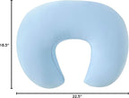 Nursing Pillow, Plus Size Breastfeeding Pillow Original Support for Baby Boys Girls Breastfeeding Essentials, with Removable Soft Cotton Cover (Light Blue, Standard (23.62*18.11*5.91 Inches))