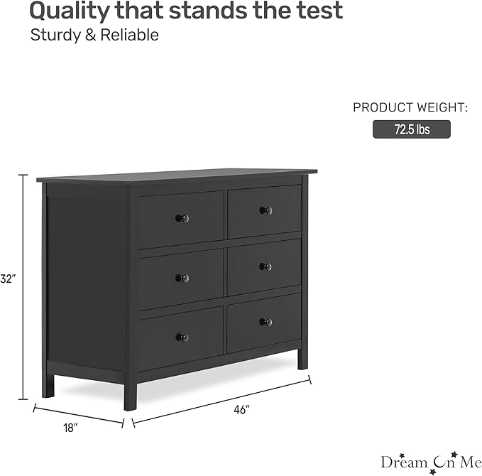 Dream On Me Cleo Double Dresser
