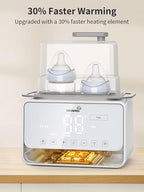 GROWSNY Fast Baby Bottle Warmer, 12-in-1 Milk Warmer with Steam and Water Bath Warming Modes for Breastmilk &Formula, Food Heating,with Thaw, Steri-lize, Egg Boil Function, Fits Most Types of Bottles