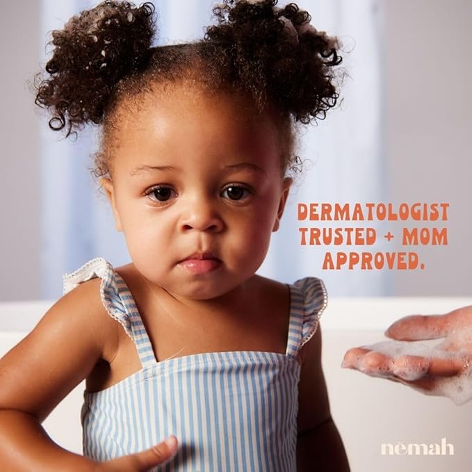 Nemah - 2-in-1 Baby Soap and Shampoo - Tear-Free Baby Body Wash and Shampoo with Actismart Chamomile, Jojoba Oil, & Activera Aloe - Vegan & Cruelty-Free - 9.8 fl. oz.