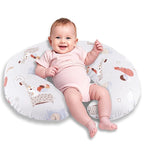 Nursing Pillow, Breastfeeding Pillow with Removable Cover, Ergonomic Breast Feeding Pillow, Baby Feeding Support Cushion for Mom Easier Breastfeeding- Original Size/Animal Gray