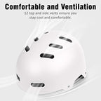 Skateboard Bike Helmet for Adults Women Men Youth Kids (2-3-5-8-14+ Years Boys Girls) - Lightweight Multi-Sport Adjustable Helmets for Bicycle Skateboard Scooter Skate Cycling