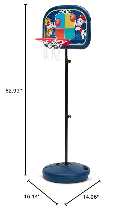 Delta Children PAW Patrol Basketball Hoop Set for Kids, Blue