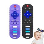 YAPROMO 2Pcs Teething Toys, Baby Remote Toy Teethers, Silicone Toy Remote Teethetr for Infant Toddler Kids/Boy/Girl, BPA Free and Refrigerator Safe