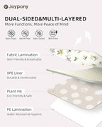 Baby Play Mat 71x79 Inch, 2 in 1 Fabric & XPE Dual-Sided Design Foldable Play Mats for Babies and Toddlers, Waterproof & Anti-Slip Baby Mat for Floor, Portable Baby Foam Crawling Mat with Travel Bag