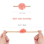 Baby Girl Headbands with Bows Soft Nylon Newborn Toddler Hairbands Handmade Baby Hair Accessories for Infant Girls Kids