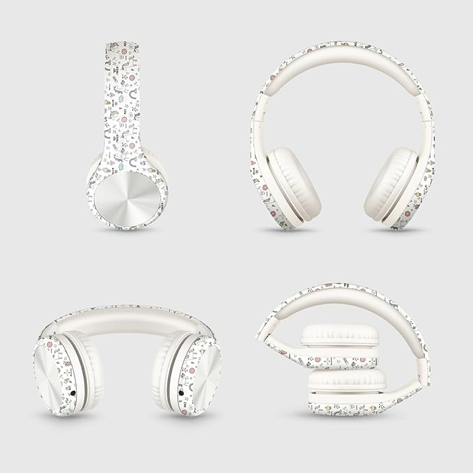 LilGadgets Connect+ Wired Kids Headphones for School with Microphone, Noise & Volume Reducing Over-Ear Headset with Cord, SharePort Technology & SoftTouch Padding, Magical Unicorns Headphones for Kids