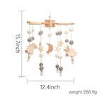 Baby Mobile for Crib | Baby Crib Nursery Mobile Star Moon for Baby Boys and Girls | Boho Nursery Decor | Baby Shower Set for Infant Bedroom Hanging Decoration