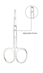 Rounded Stainless Steel Facial Hair Scissors – Safety Scissors for Nose Hair, Eyebrows, Eyelashes, Mustache, Beard, and Baby Nails