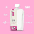 Serenity Kids 6+ Months USDA Organic Veggie Puree Baby Food Pouches | No Sugary Fruits or Added Sugar | Allergen Free | 3.5 Ounce BPA-Free Pouch | Roots | 1 Count