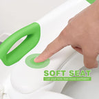 Potty Training Seat with Step Stool Ladder, SKYROKU Potty Training Toilet for Kids Boys Girls Toddlers - Comfortable Safe Potty Seat with Anti-Slip Pads Ladder Green