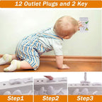 Baby Proof Kit, 44 Packs Child Safety Essentials Set - Invisible Magnetic Cabinet Locks, Corner Guards, Outlet Covers - All-in-one Super Value Baby Proofing Kit