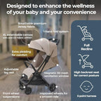 Inglesina Quid³ Stroller, Galaxy Gray - Compact Reclining Travel Stroller for Baby & Toddler 0-55 lbs, One Hand fold, Car seat Compatible, Airplane Overhead, Lightweight, Foldable, XL UPF 50+ Canopy