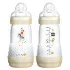MAM Easy Start Anti-Colic Baby Bottle 9 oz, Medium Flow, Breastfeeding-Like Silicone Nipple Bottle, Reduces Colic, Gas, & Reflux, Easy-to-Clean, BPA-Free, Vented Baby Bottles for Newborns, 2+ Months