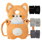 Feidoog Baby Head Protector Cushion Backpack with 3 Baby Knee Pads for Walking & Crawling,Orange Cogri