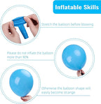 RUBFAC 129pcs Light Blue Balloons Different Sizes 18 12 10 5 Inch for Garland Arch, Sky Blue Balloons for Birthday Gender Reveal Baby Shower Party Decoration