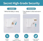 15 Pack Magnetic Cabinet Locks Baby Proofing - Safeasy Child Safety Latches for Cabinets, Drawers & Cupboards - Quick-Adhesive Installation (15 Locks + 2 Keys)