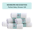 HIPHOP PANDA Baby Washcloths, Rayon Made from Bamboo - 2 Layer Ultra Soft Absorbent Newborn Bath Face Towel - Reusable Baby Wipes for Delicate Skin - Gray Stripe, 6 Pack