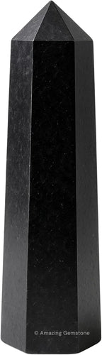Amazing Gemstone Black Tourmaline Crystal Towers ~ Natural Healing Crystal Point Obelisk for Reiki Healing and Crystal Grid (3- Inch)
