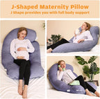 Chilling Home Pregnancy Pillow, U Shaped Full Body Maternity Pillow 58 inch, Pregnant Women Must Haves Pregnancy Pillows for Sleeping with Removable Cover