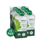 Kekoa Foods Peas & Mint Baby Food Purée | 100% USDA Certified-Organic Vegetarian Squeeze Pouch | Organic, Non-GMO, Gluten-Free, Vegan | Fiber & Protein Boosting First Food for Babies | 3.5 oz