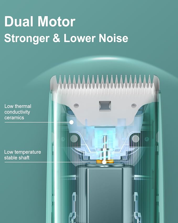 Baby Hair Clipper,Vaccum Hair Clippers for Kids/Toddlers,Cordless Baby Hair Cutting Kit with Two Modes,Baby Hair Trimmer Haircut Machine in Large Hairs Storage Space,Rechargeable,Waterproof