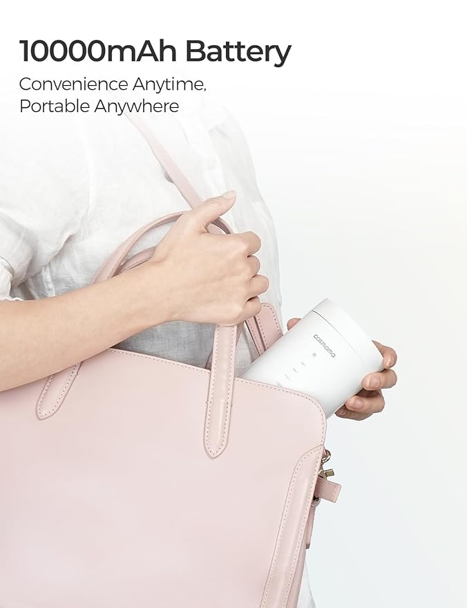 Portable Bottle Warmer for Travel, Comes with A Feeding Bottle,Warmer with Fast Heating, Safety Material Baby Bottle Warmer, Rechargeable Bottle Warmer for Breastmilk