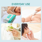 MATERN'ELLA Baby Wipes, Diaper Wipe for Sensitive Skin, 99% Water Based, Hypoallergenic, Unscented & Alcohol-free 3 Flip-Top Packs (240 Wipes Total)