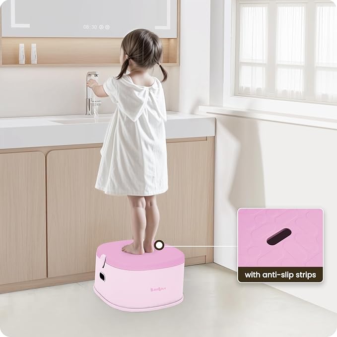3 in 1 Potty Training Toilet, Toddler Potty Training Seat, Baby Potty Trainning Step Stool, Potty Trainer for Boys and Girls, Pink