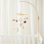 Baby Crib Mobile with Arm Boho Star Moon Nursery Mobile Set Wooden Baby Mobile Holder for Hanging Nursery Decor Ceiling Mobile