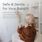 Silicone Sippy Cups with Easy Grip Transition Handles and a Soft Spout. A Non Txoic No Spill Unbreakable Training Cup. 150ml/5oz |2-PACK Sandy Shore & Green Checkers|